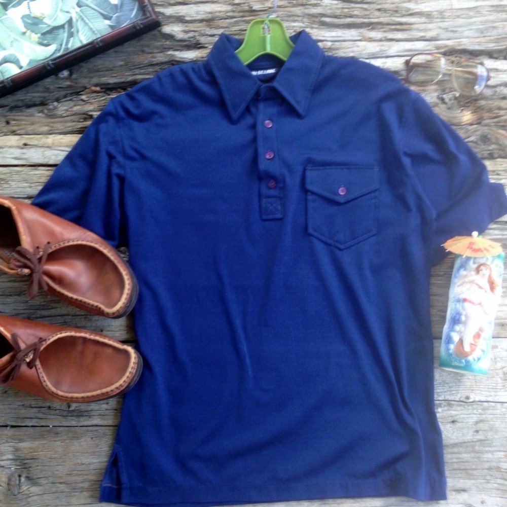 Vtg Super Hipster Polo Cotton + Polyester in L - Picture 5 of 11